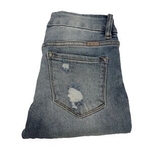 KanCan Mid‎ Rise Skinny Stretch Distressed Jeans Women's Size 24 VBK1874S